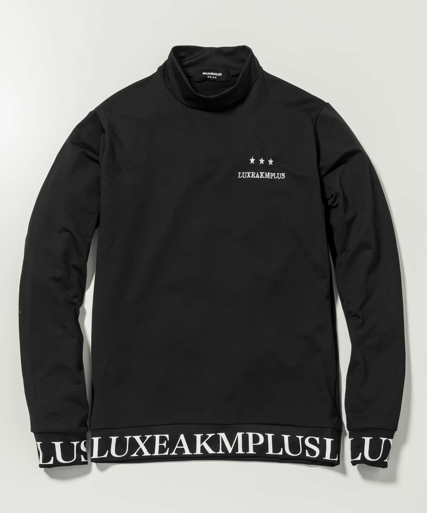 LUXEAKMPLUS(リュクスエイケイエムプラス)ゴルフ 裾ロゴモックネックTシャツ