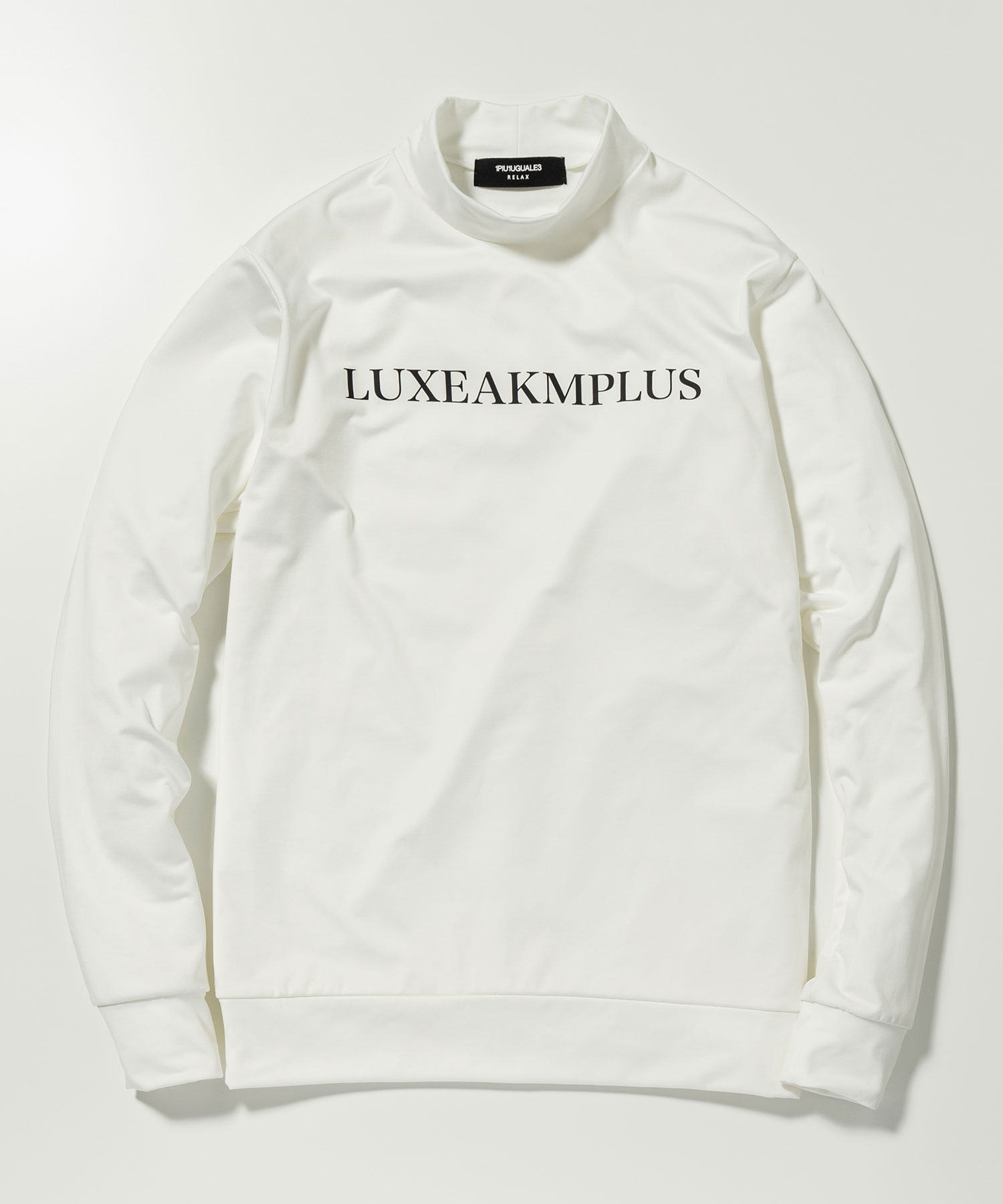 LUXEAKMPLUS(リュクスエイケイエムプラス)ゴルフ フロントロゴモックネックTシャツ