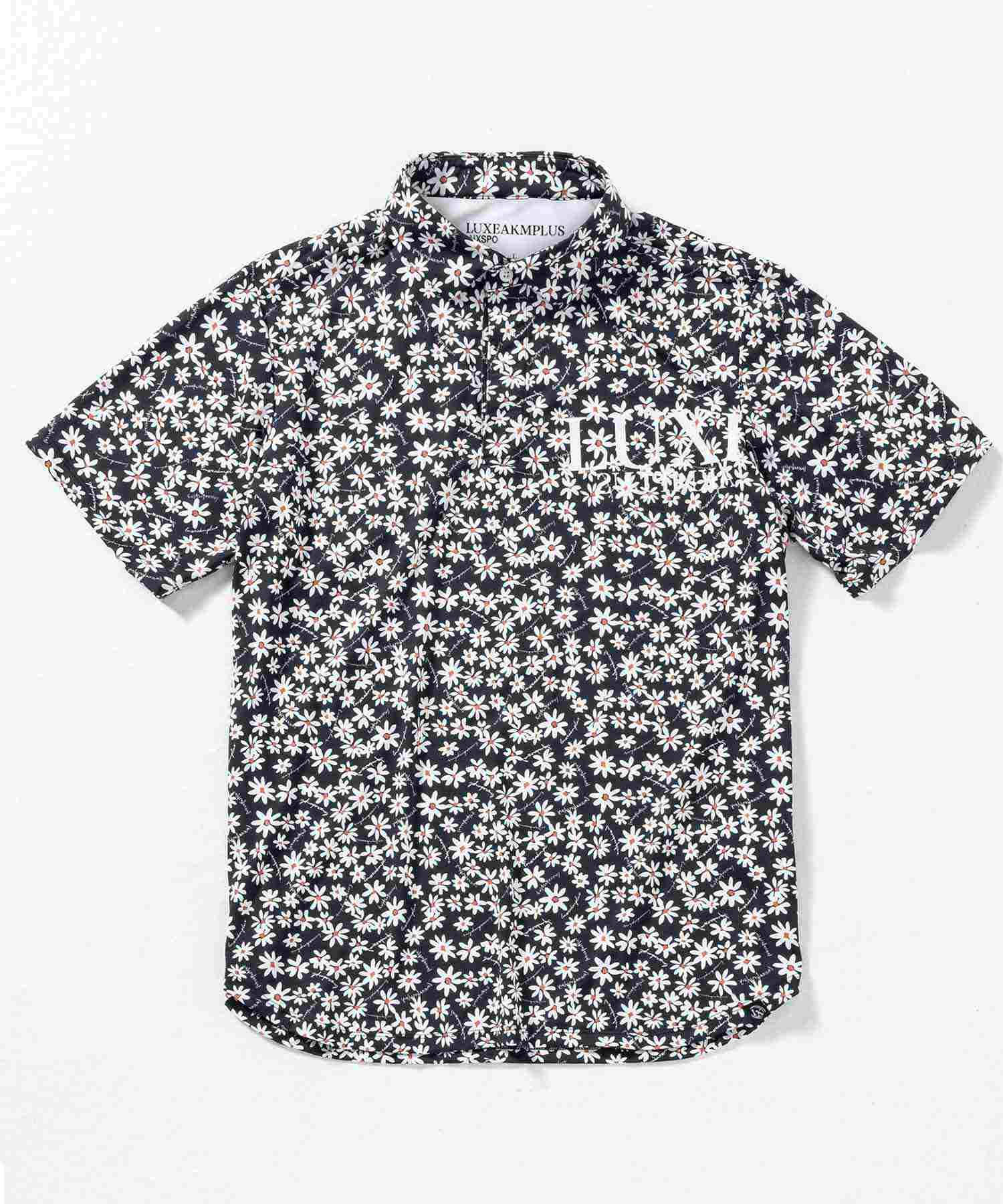 LUXEAKMPLUS(リュクスエイケイエムプラス)ゴルフ 小花柄半袖ポロシャツ