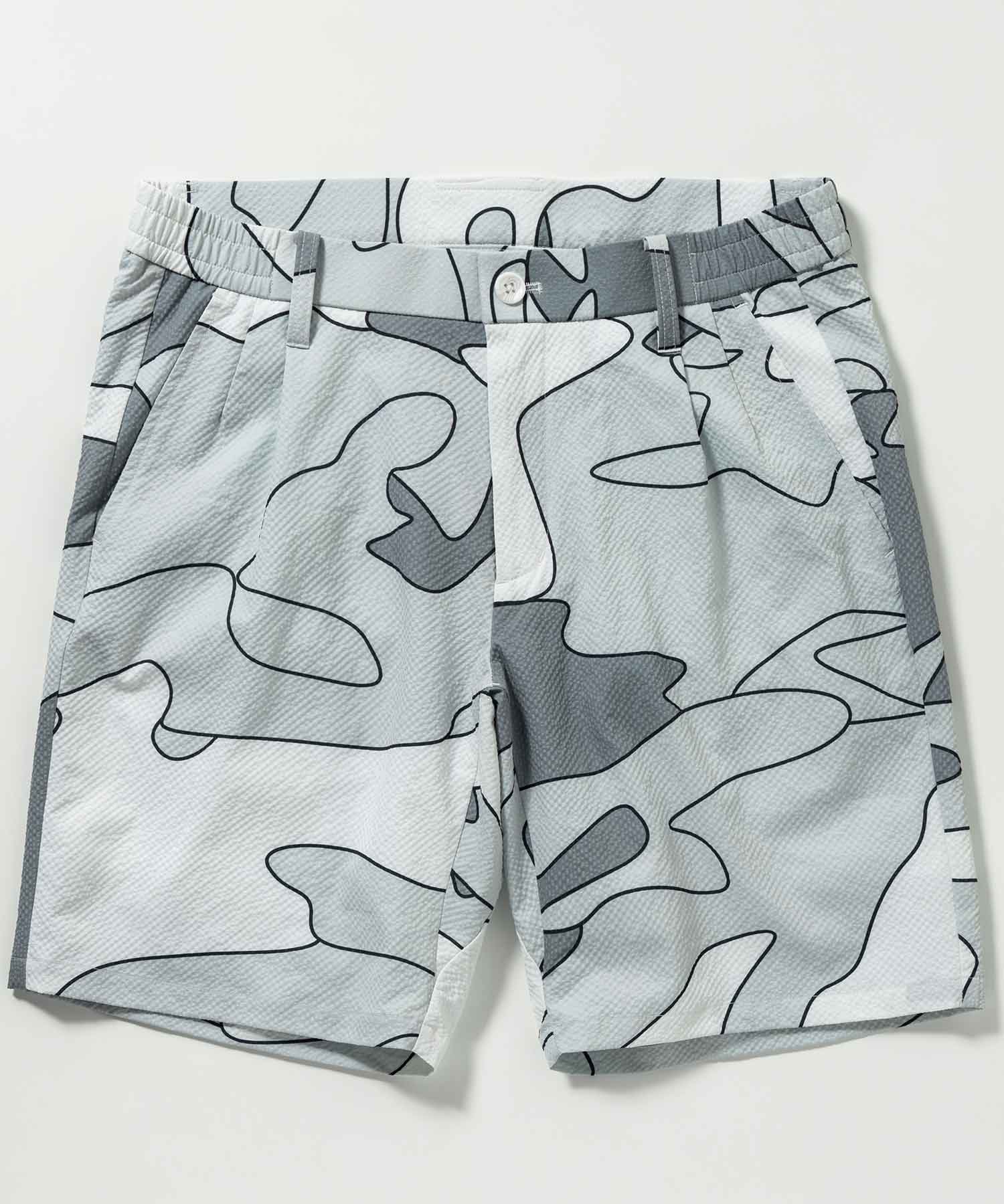 LUXEAKMPLUS(リュクスエイケイエムプラス)ゴルフ カモ柄ショーツ(吸水速乾)