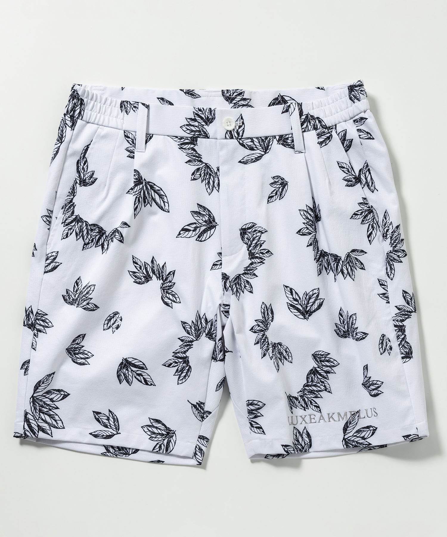 LUXEAKMPLUS(リュクスエイケイエムプラス)ゴルフ ローレルパターンショーツ(撥水 / UVカット)