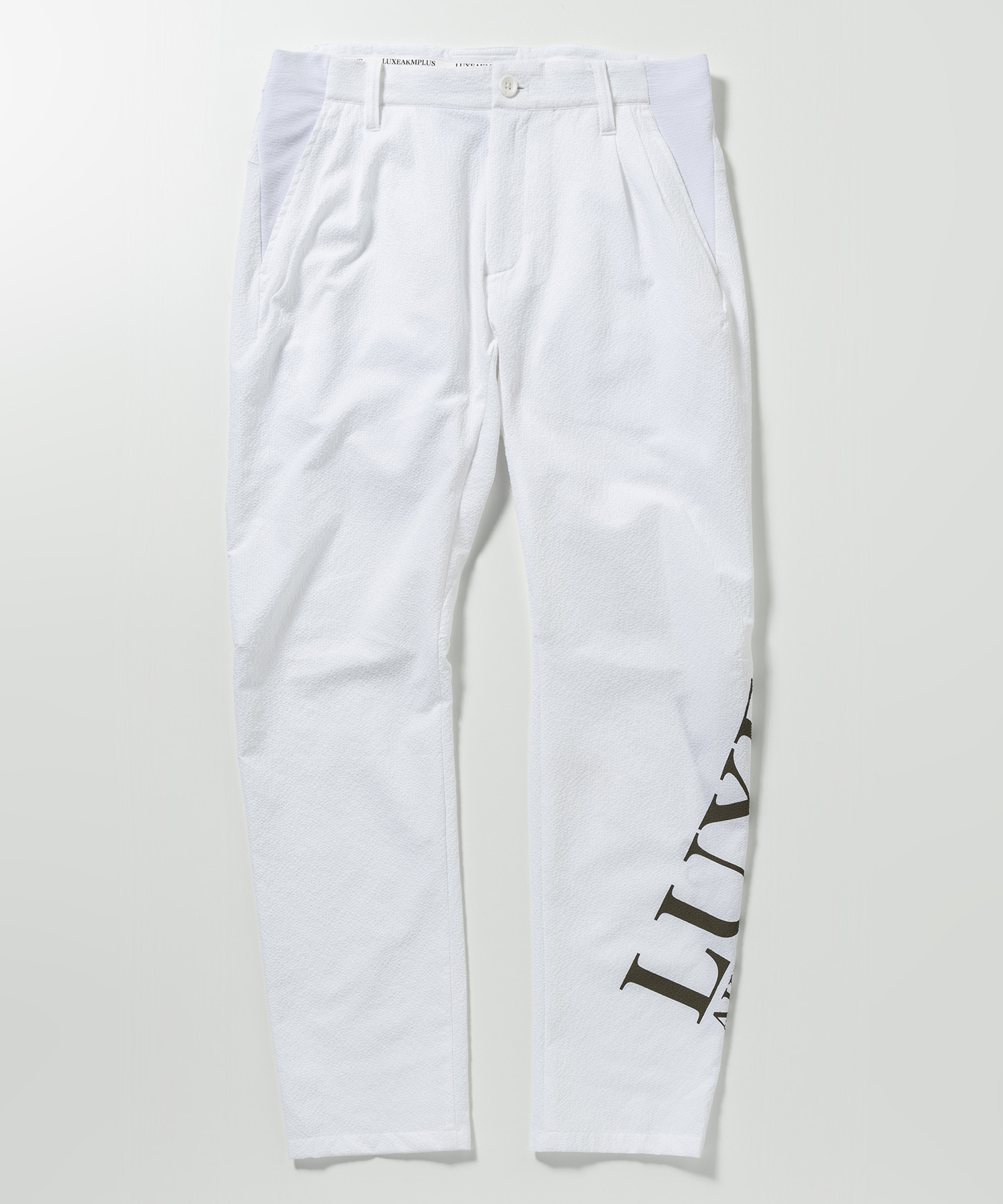 LUXEAKMPLUS(リュクスエイケイエムプラス)シアサッカーロングパンツ