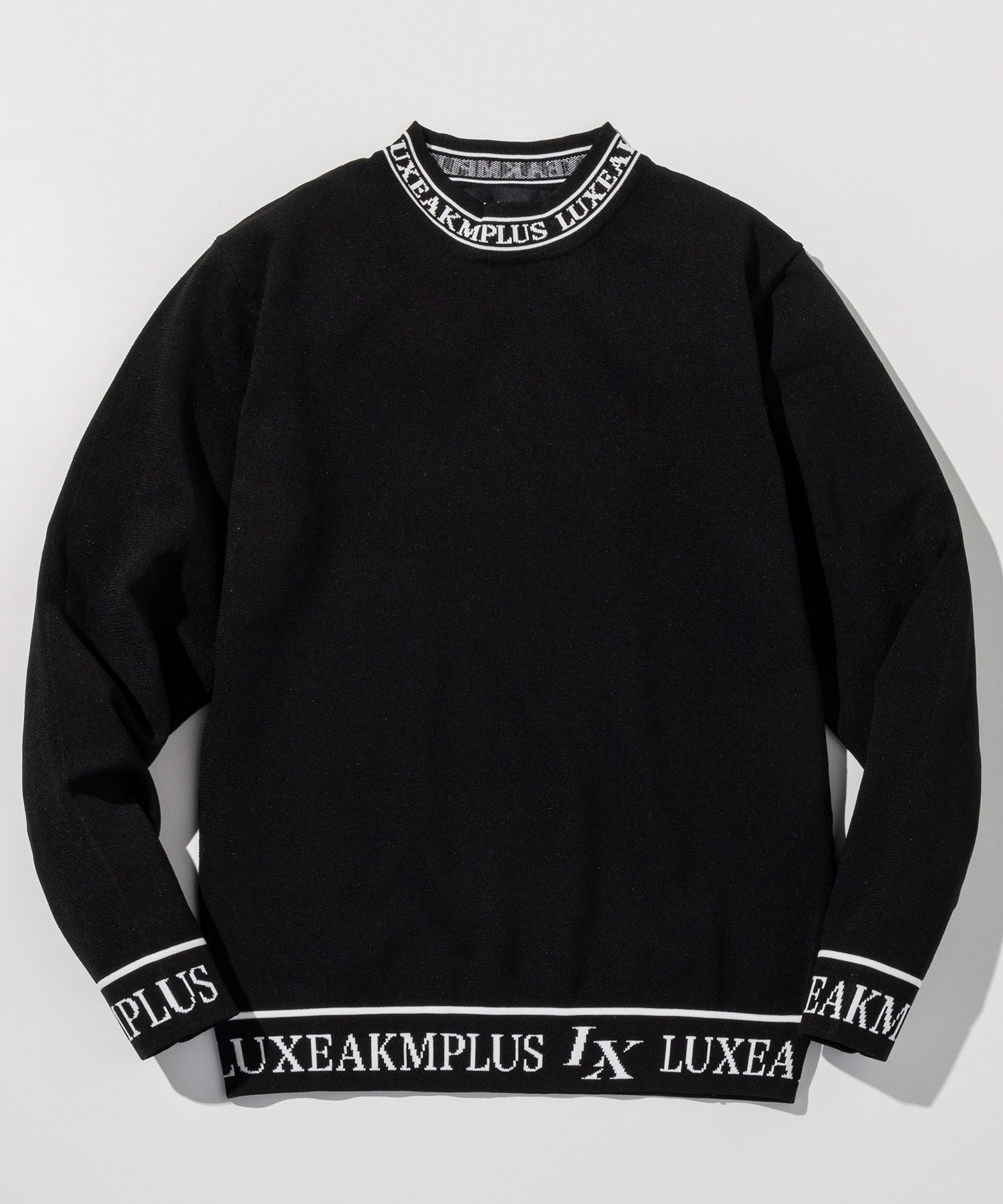 LUXEAKMPLUS(リュクスエイケイエムプラス)ゴルフ ヘムライン長袖ニット