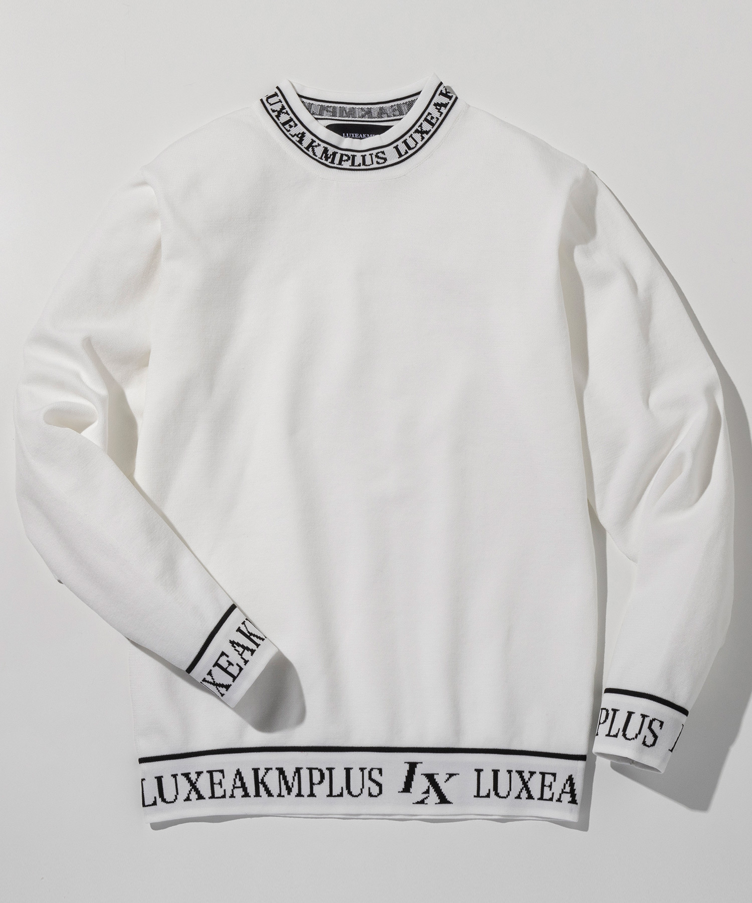 LUXEAKMPLUS(リュクスエイケイエムプラス)ゴルフ ヘムライン長袖ニット